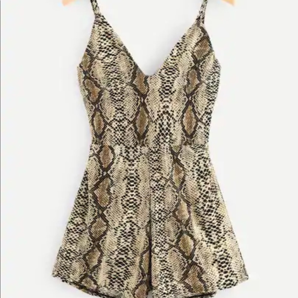snakeskin romper